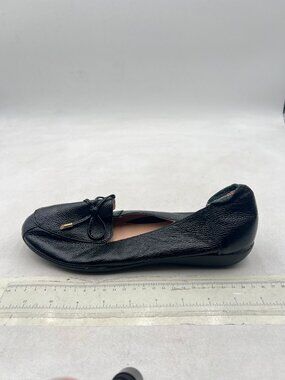 Black Women Bowknot Round Toe Comfortable Ballets Slip on No Heel Flats Shoe